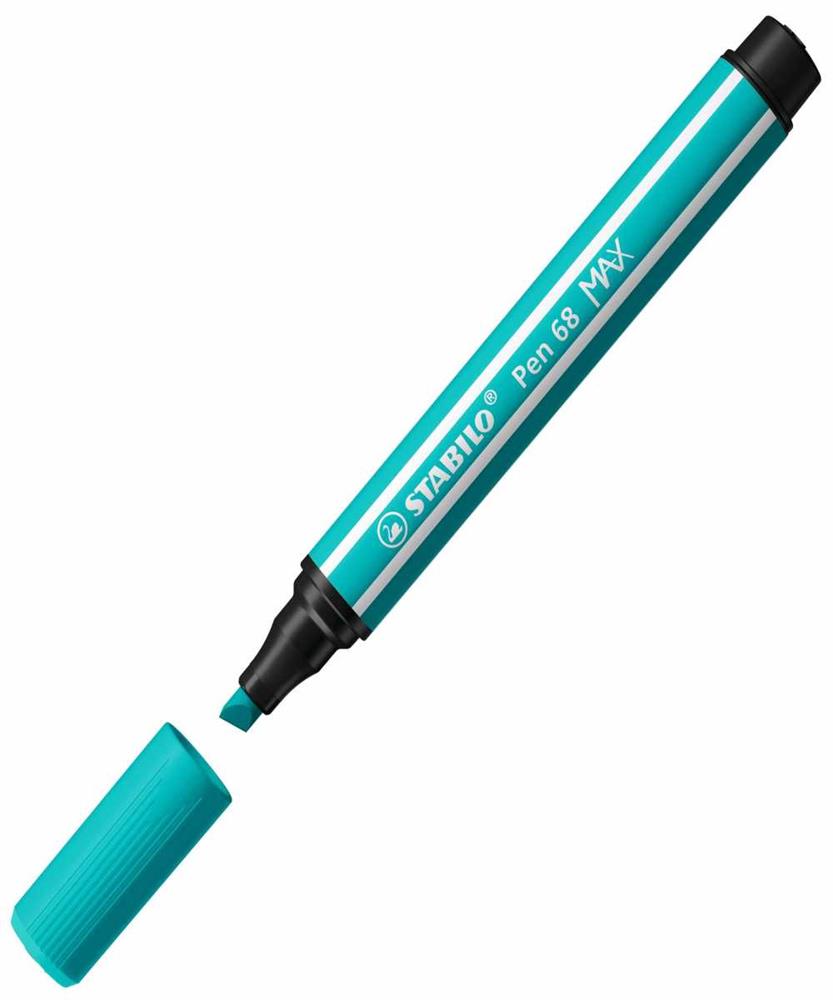 Rotulador Premium Con Punta de Fibra Biselada Pen 68 Max Color Verde Hielo Stabilo 768/13