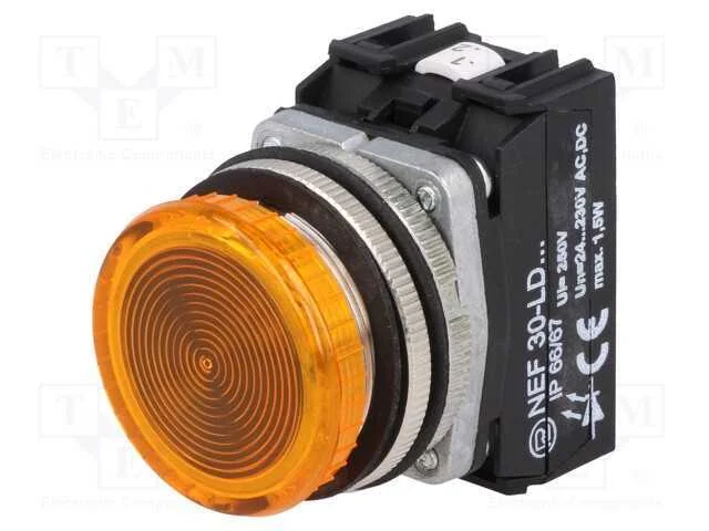 Luz de indicação, NEF30, Ilum: LED, 24÷230VAC, am.