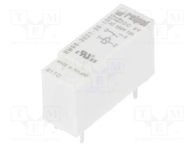 Relé: Eletromagnético, Spst-No, Ubobina : 9vdc, 8a, 8a/250vac, Pcb