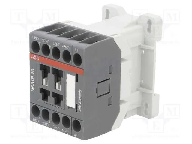 Contator: 4-De Polo, Nc + No X3, 24vac, 3a, Ns, -40÷70c, W: 45mm