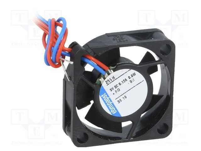 Ventilador: DC, transversal, 5VDC, 25x25x8mm, 4,4.