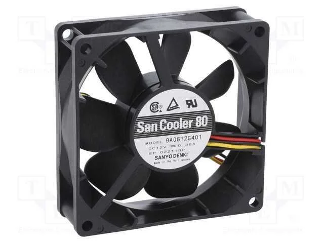 Ventilador: Dc, Transversal, 12vdc, 80x80x25mm, 90m3/H, 40dba