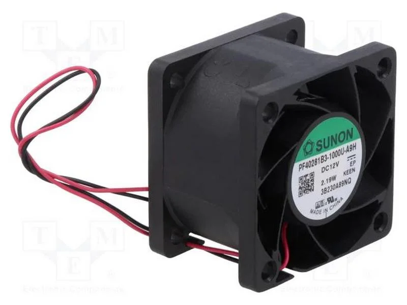 Ventilador: DC, transversal, 12VDC, 40x40x28mm, 2.