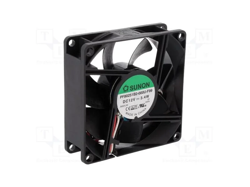Ventilador: Dc, Transversal, 12vdc, 80x80x25mm, 97m3/H, 44dba