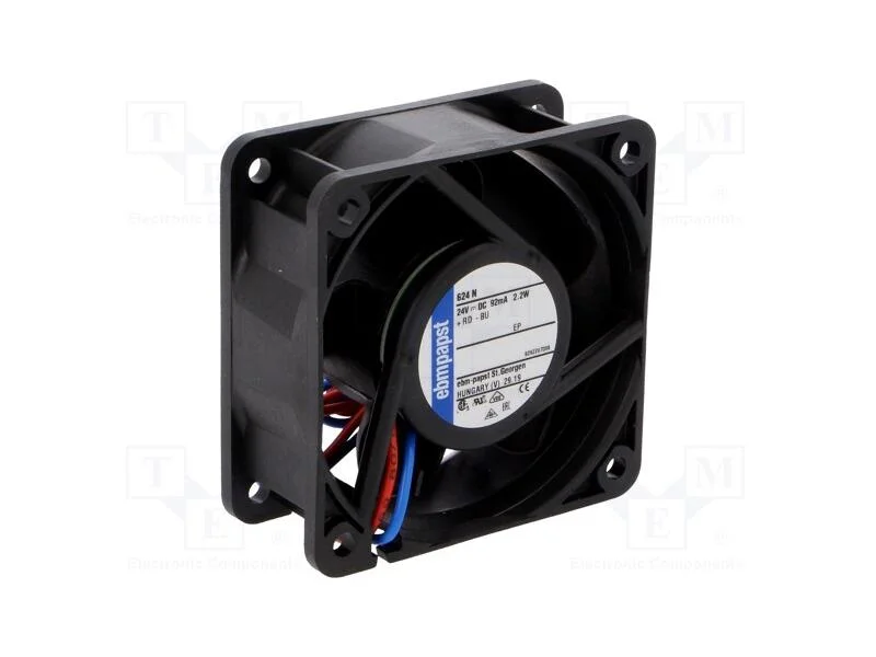 Ventilador: DC, transversal, 24VDC, 60x60x25mm, 4.