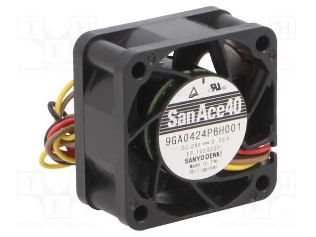 Ventilador: DC, transversal, 24VDC, 40x40x20mm, 1.