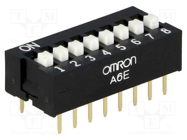 Interruptor: DIP-SWITCH, Quantidade de secções: 8.