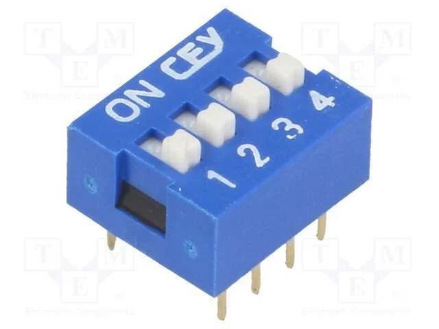 Interruptor: Dip-Switch, Quantidade de Sec&ccedil;&otilde;es: 4, On-Off, Pos: 2