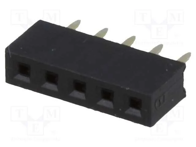 Tomada, pinos, fêmea, PIN: 5, simples, 2mm, THT, .