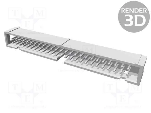 Tomada, IDC, macho, PIN: 50, simples, THT, 1,27mm.