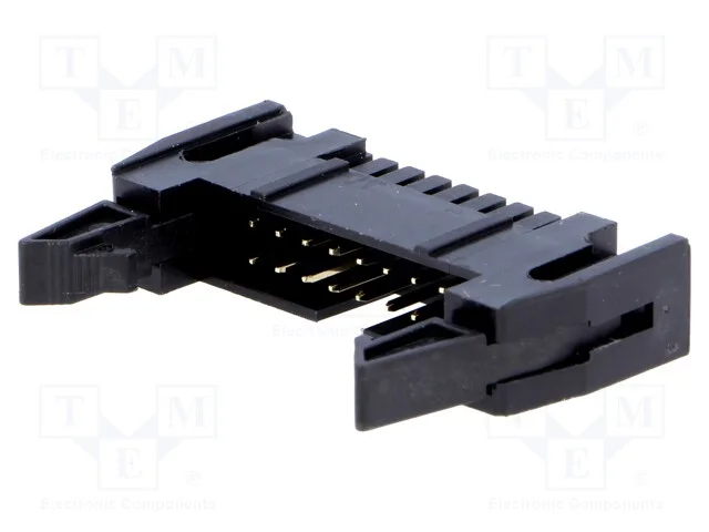 Tomada, Idc, Macho, Pin: 16, Simples, com Ejetor, Tht, 2,54mm, Preta