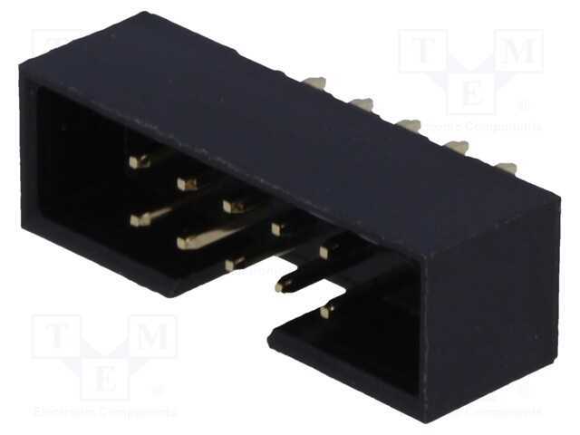 Tomada, Idc, Macho, Pin: 10, Simples, Tht, Dourado, 2mm, Sistema: 2x5