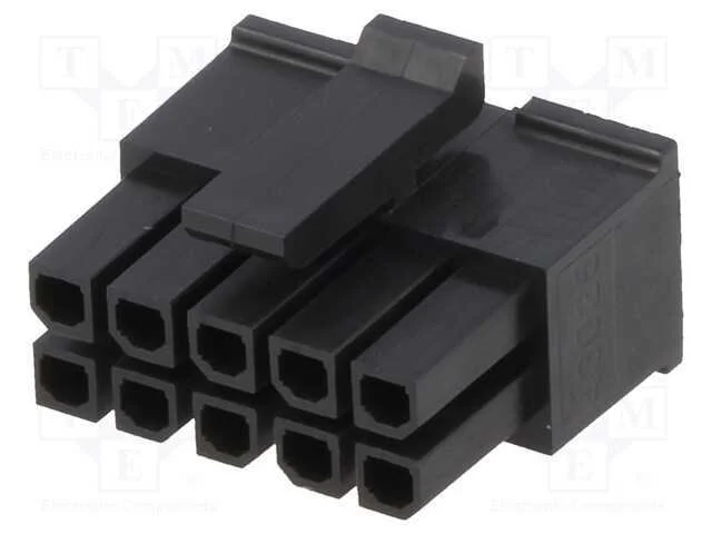 Ficha, Fio-Placa, Fêmea, Micro-Fit 3.0, 3mm, Pin: 10, Sem Contactos