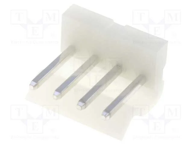 Tomada, Fio-Placa, Macho, 3,96mm, Pin: 4, Tht, 250v, 5a, Estanhado