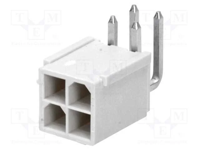 Tomada, Fio-Placa, Macho, Mini-Fit Jr, 4,2mm, Pin: 4, Tht, 13a