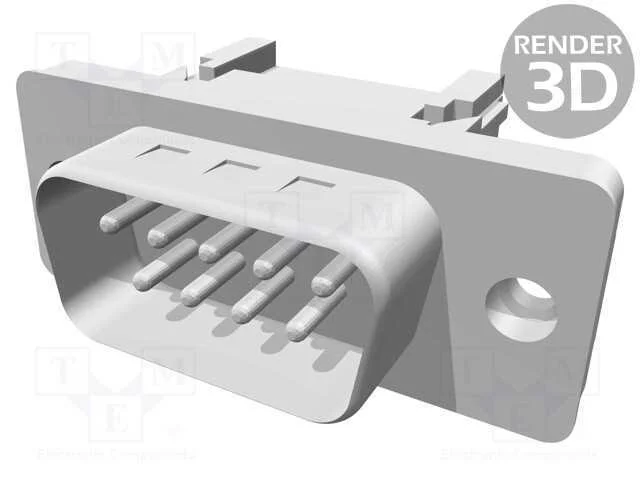 D-Sub, Pin: 9, Ficha, Macho, para Fita, Idc, Unc 4-40, 1,27mm