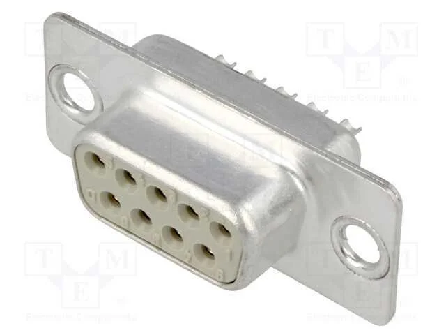D-Sub, PIN: 9, ficha, fêmea, solda, Versão: conta.