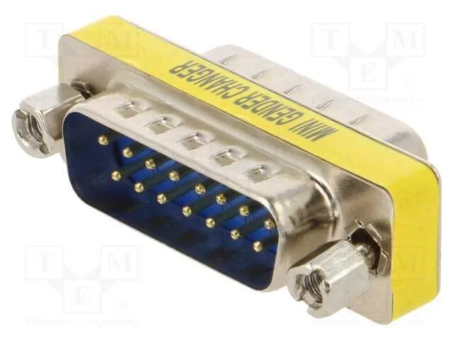 Passo: adaptador, D-Sub 15pin macho,em ambos os l.