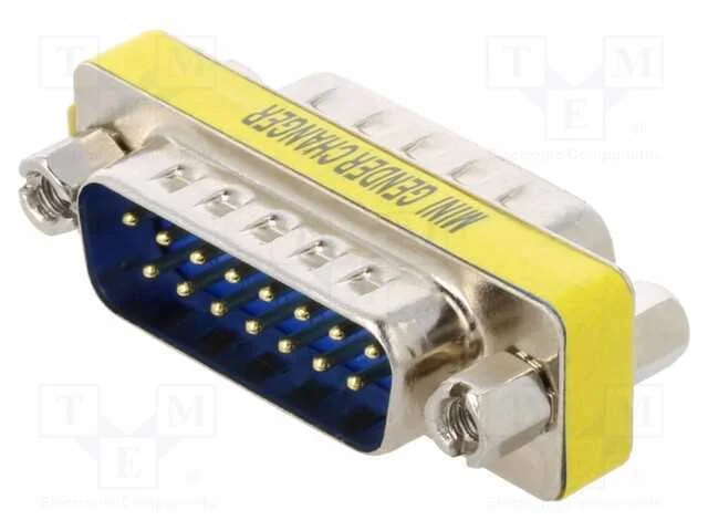 Passo: adaptador, D-Sub 15pin macho,em ambos os l.