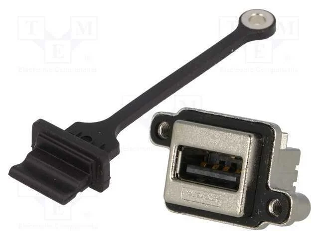 Tomada, USB A, MUSB, para painel,roscado, THT, an.
