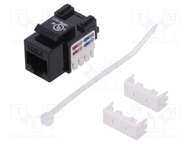 Tomada, RJ45, PIN: 8, Cat: 6, Keystone,não blinda.