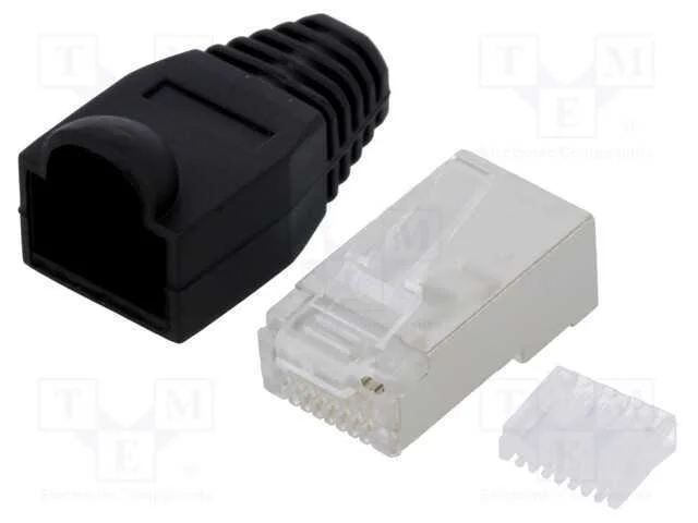 Ficha, RJ45, PIN: 8, Cat: 6, blindadas,com protet.