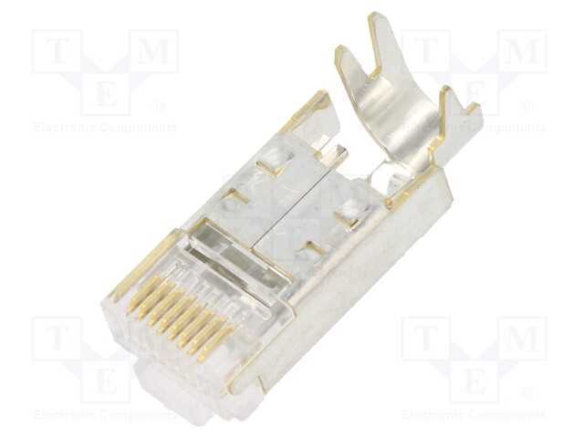 Ficha, RJ45, TM21P, PIN: 8, Cat: 5e, blindadas,co.
