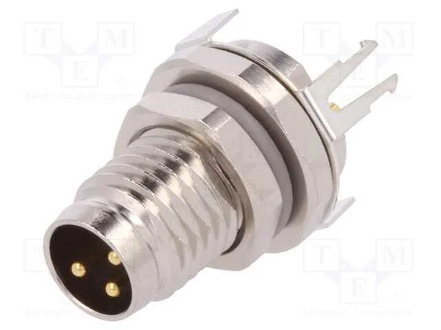 Conector: M8, Macho, Pin: 3, Blindadas, Tomada, Ip67, 60v, 2,5÷4mm