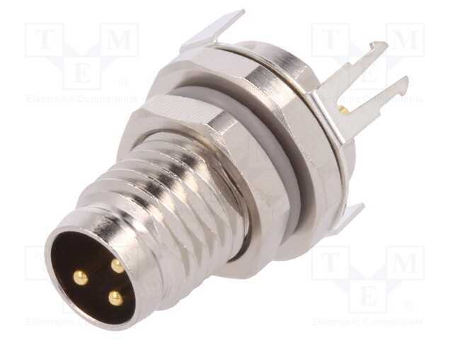 Conector: M8, macho, PIN: 3, blindadas, tomada, I.