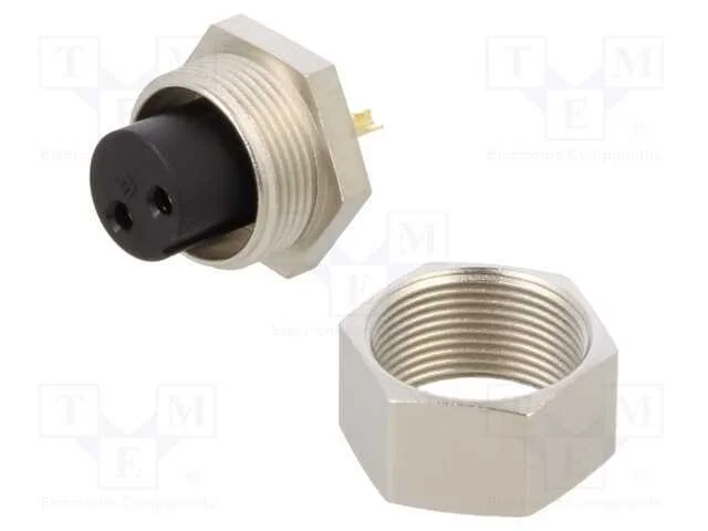 Conector: M9, Tomada, Fêmea, Cobertura: Dourado, 125v, Ip40, Pin: 2