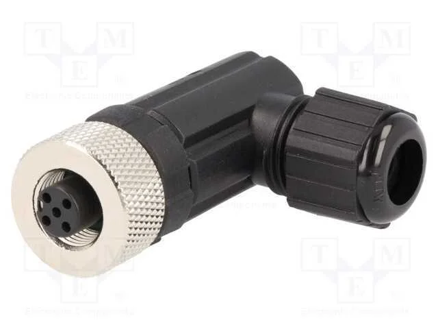 Ficha, M12, Pin: 5, Fêmea, Código A-Devicenet / Canopen, com Cabo