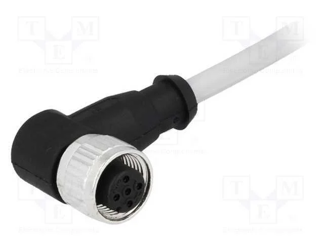 Ficha, M12, Pin: 5, Fêmea, Código A-Devicenet / Canopen, 5m, Fios