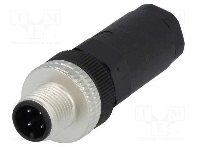 Ficha, M12, Pin: 4, Macho, Código A-Devicenet / Canopen, com Cabo