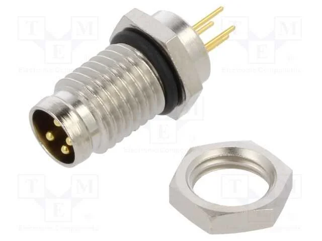 Tomada, M8, Pin: 4, Macho, Código A-Devicenet / Canopen, Solda