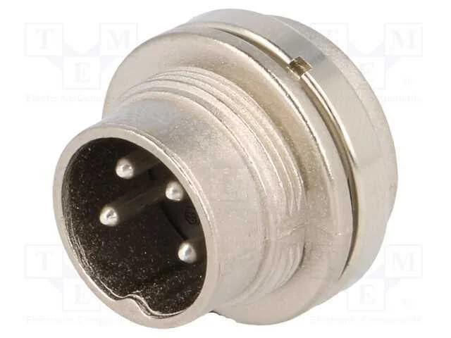 Conector: M16, tomada, macho, solda, para painel,.