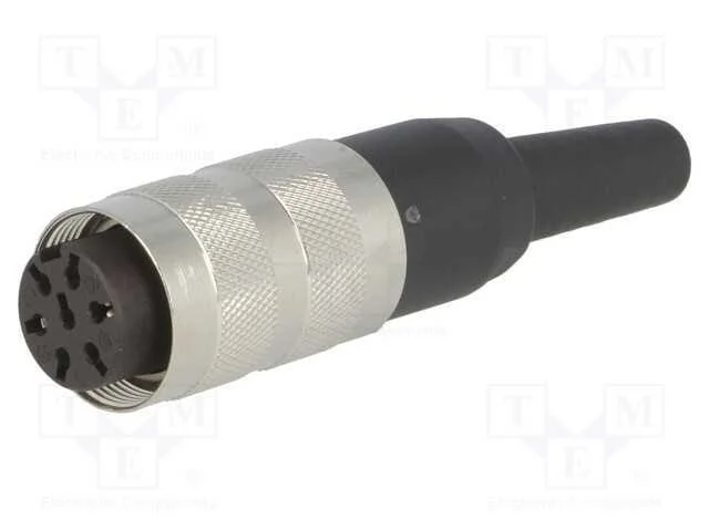 Conector: M16, ficha, fêmea, solda, com cabo, PIN.