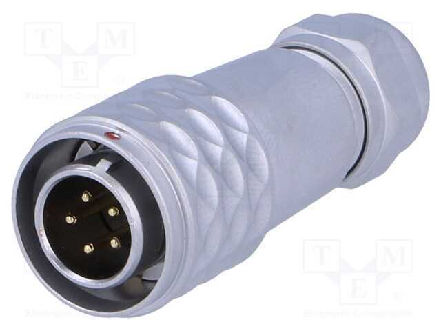 Ficha, SF12, macho, PIN: 5, IP67, 4÷6,5mm, 5A, so.