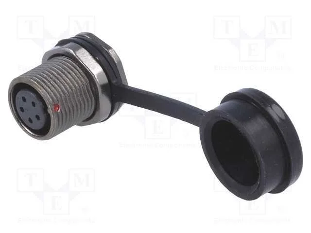 Tomada, ST12, fêmea, PIN: 5, IP67, 5A, solda, 180.