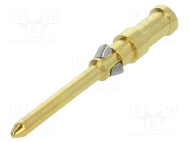 Contacto, macho, liga em cobre, dourado, 0,75mm2,.