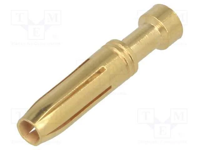 Contacto, fêmea, liga em cobre, dourado, 1,5mm2, .