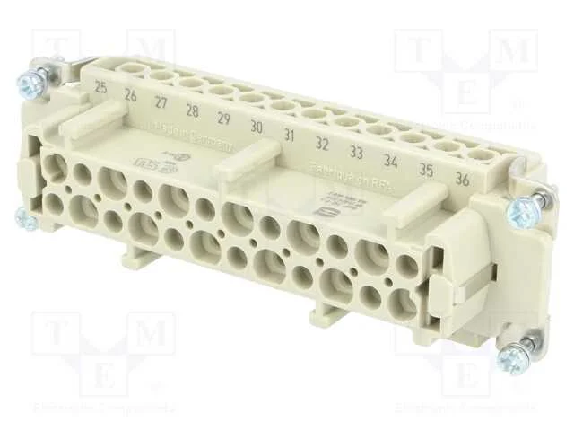 Conector: HDC, inserto de contatos, fêmea, Han E,.