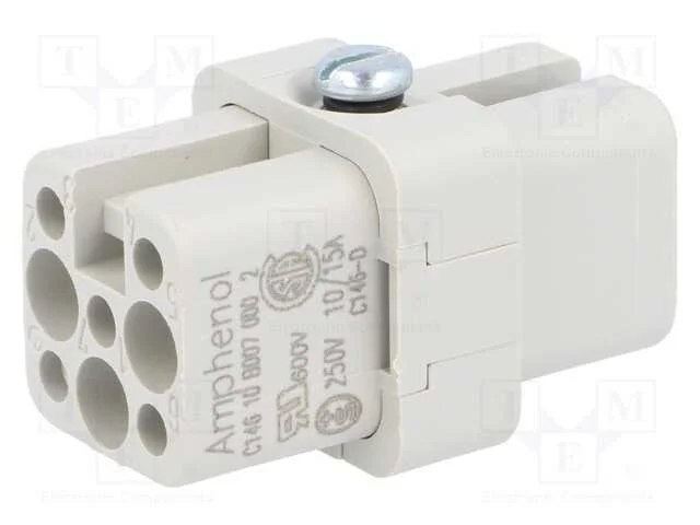 Conector: HDC, inserto de contatos, fêmea, C146,h.