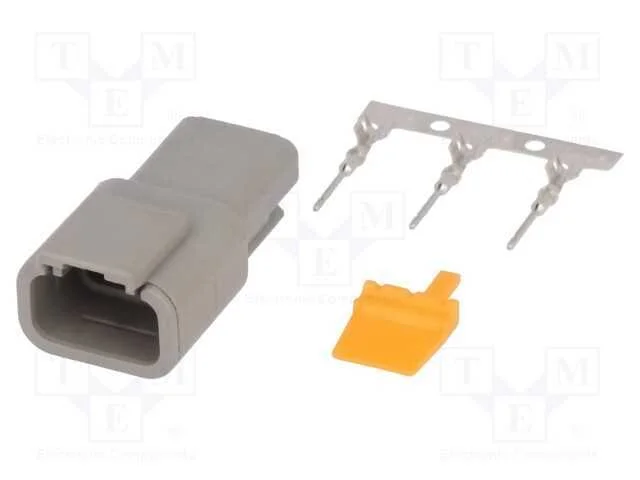 Conector: Fio-Fio, Dtm, Macho, Ficha, com Cabo, Pin: 3, Cerrar, Ip68