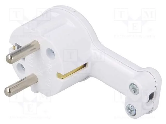 Conector: de Alimenta&ccedil;&atilde;o, Macho, Ficha, 2p+Pe, 250vac, 16a, Branca