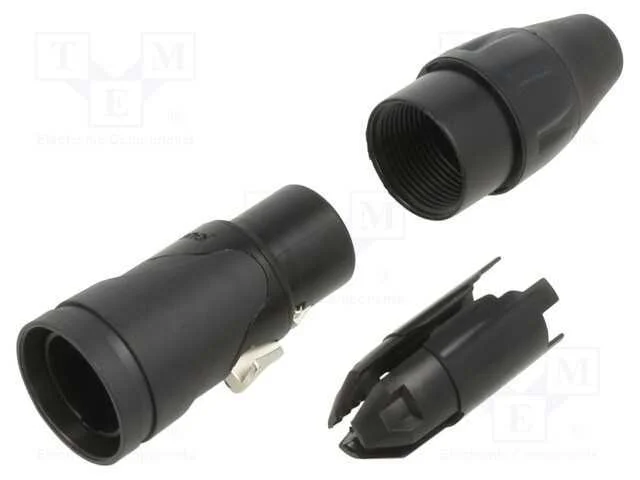 Xlr Cable Connector, Female, 3 Pin, Blac