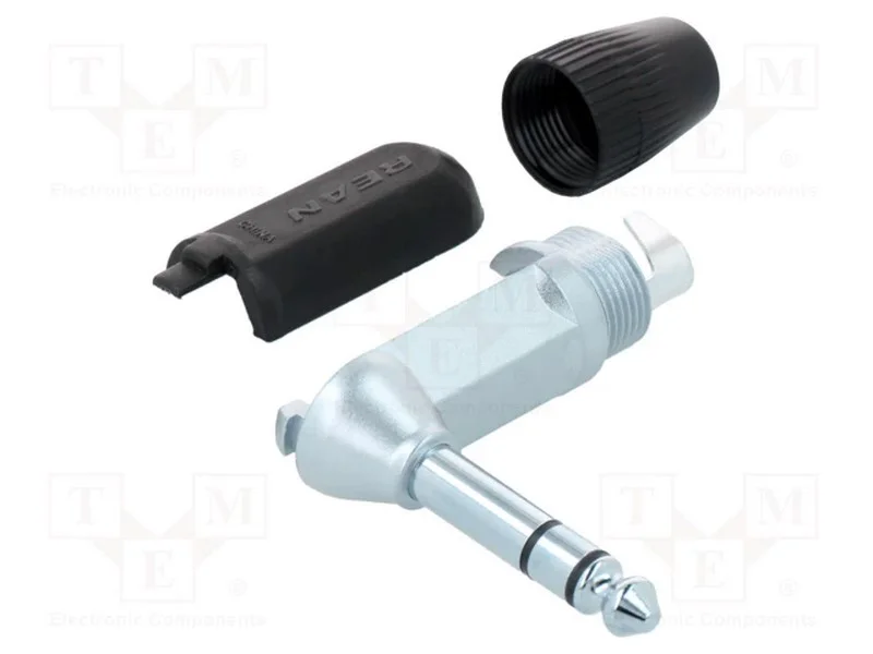 Conector: Jack 6,3mm, ficha, macho, angulares 90,.