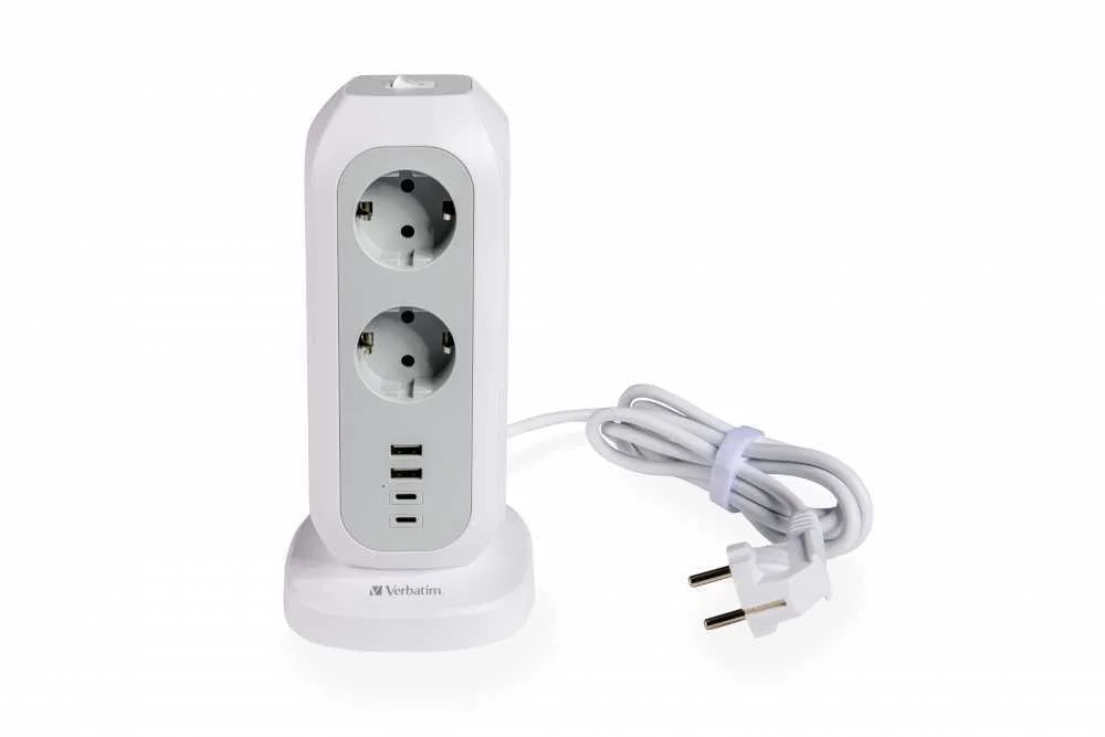 Verbatim EU Power Tower 11AC EUPT-01 mit 2xUSB-C,.