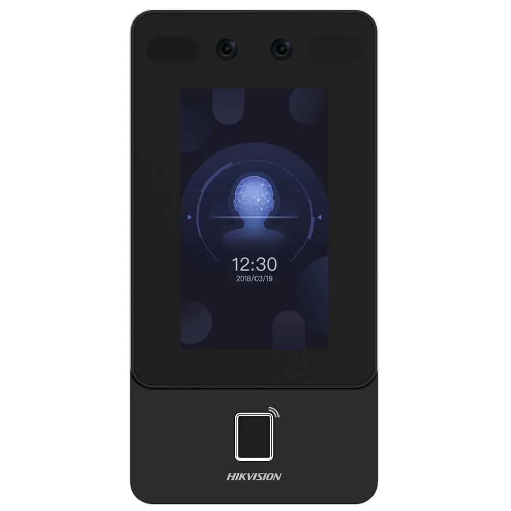 Controlo de Acesso e Presen&ccedil;a - Facial, Impress&atilde;o Digital, Mf-Card, Qr e Pin - 1.500 Utilizadores 