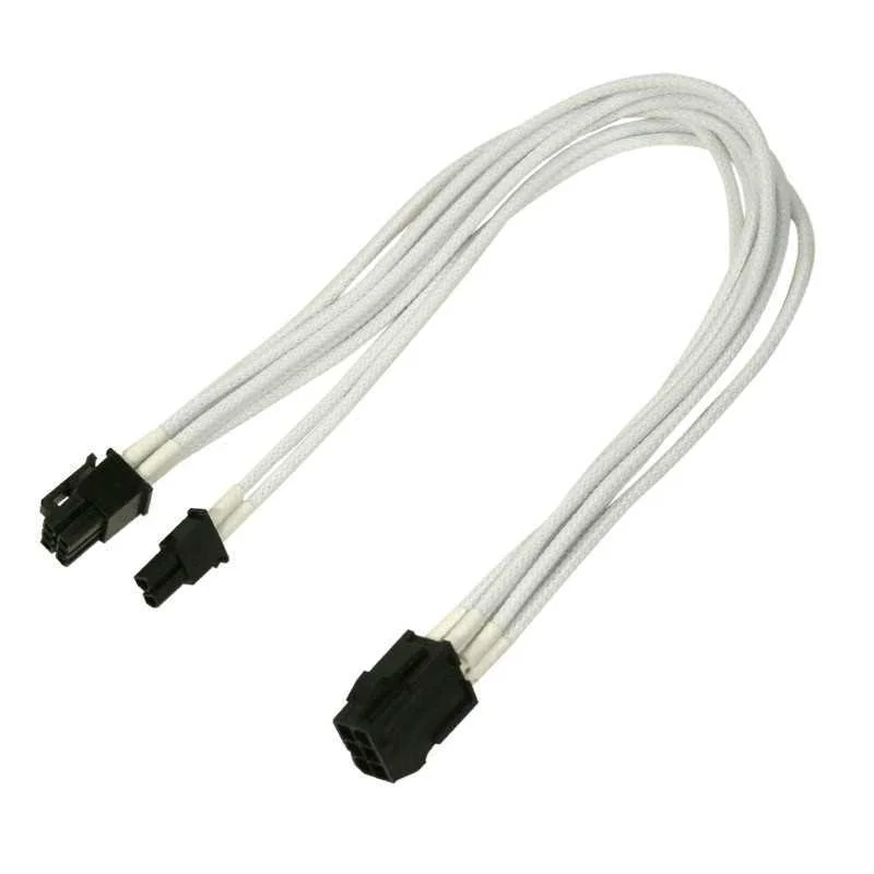 Kabel Nanoxia Pci-E 6- Auf 6+2-Pin, 30 Cm, Single, Weiß