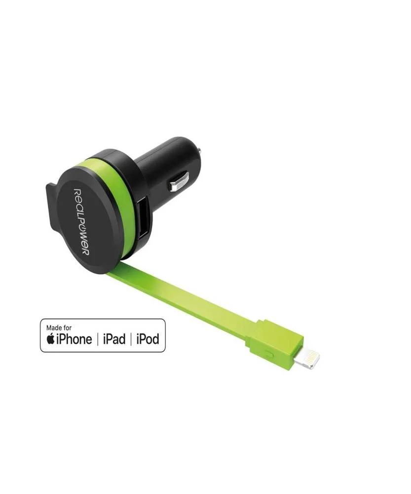 Realpower Kfz-Ladegerät Charger L 2400ma   1xusb 1xlightning